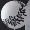Halloween Giant White Balloon With Bats -Halloween Fans Shop fn 127 rs