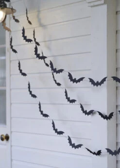 Halloween Black Bat Garland Bunting
