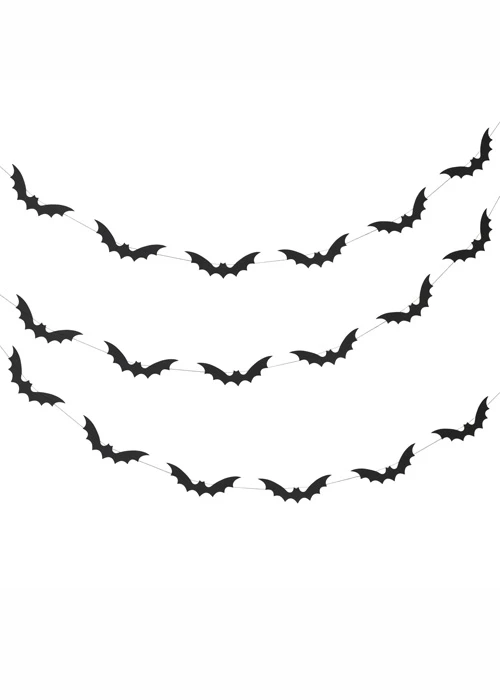Halloween Black Bat Garland Bunting 4 Halloween Black Bat Garland Bunting - Image 2