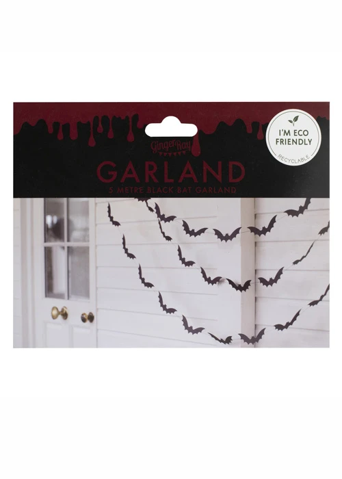 Halloween Black Bat Garland Bunting 5 Halloween Black Bat Garland Bunting - Image 3