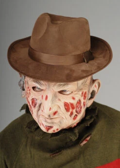 Adult Mens Freddy Krueger Style Brown Fedora Hat