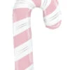 Inflated Large Pastel Pink Striped Candy Cane Helium Balloon