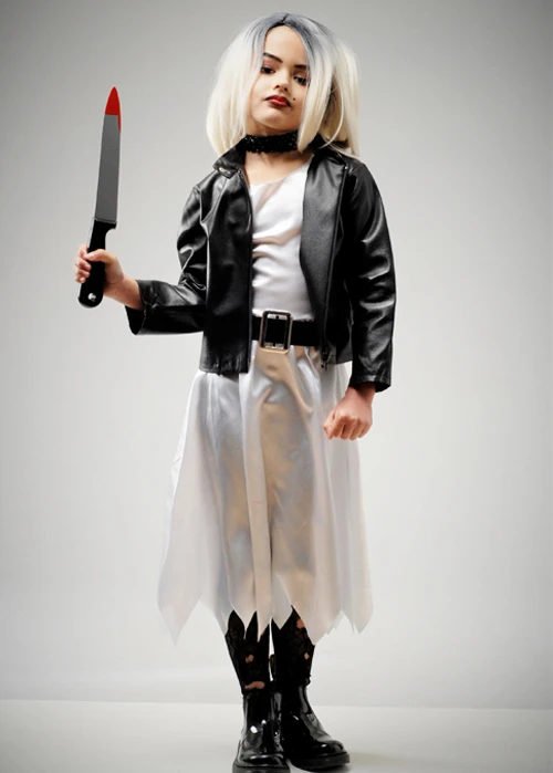 Kids Bride Of Chucky Style Girls Halloween Costume 4 Kids Bride Of Chucky Style Girls Halloween Costume - Image 2