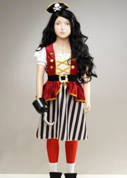 Kids Captain Hook Style Pirate Girl Costume