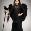 Childrens Deluxe Maleficent Style Costume With Wings -Halloween Fans Shop girls deluxe maleficent costume ST190