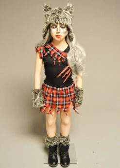 Childrens Halloween Werewolf Girl Costume