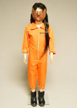 Kids Hannibal Style Orange Prisoner Girl Costume
