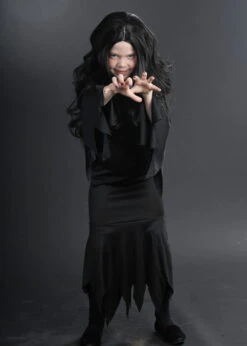 Childrens Size Halloween Morticia Style Costume -Halloween Fans Shop girls morticia halloween costume 03