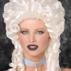 Ladies Gothic White Baroque Wig -Halloween Fans Shop gothic white baroque wig