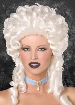 Ladies Gothic White Baroque Wig