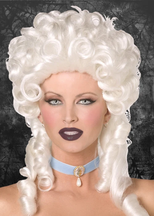 Ladies Gothic White Baroque Wig 3 Ladies Gothic White Baroque Wig