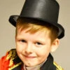 Childrens Greatest Showman Style Black Plastic Top Hat 1 Childrens Greatest Showman Style Black Plastic Top Hat -Halloween Fans Shop greatest showman kids black plastic top hat