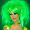 Womens Space Alien Green Backcombed Wig 2 Womens Space Alien Green Backcombed Wig -Halloween Fans Shop green alien girl wig ST715