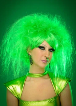 Halloween Fans Shop -Halloween Fans Shop green alien girl wig ST715 01