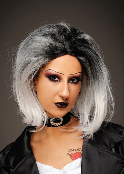 Bride Of Chucky Style Grey Backcombed Wig 3 Bride Of Chucky Style Grey Backcombed Wig