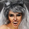 Grey Wolf Ears On Headband -Halloween Fans Shop grey fluffy wolf ears