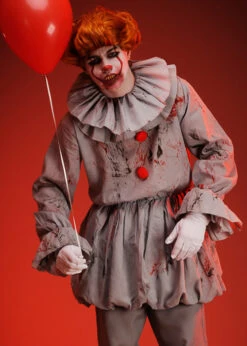Adult New Pennywise Style Grey It Clown Costume