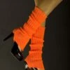 Halloween Gothic Neon Orange Legwarmers 2 Halloween Gothic Neon Orange Legwarmers -Halloween Fans Shop halloween neon orange legwarmers
