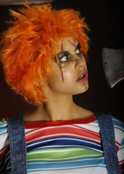 Adult Halloween Orange Chucky Wig -Halloween Fans Shop halloween orange chucky wig 02