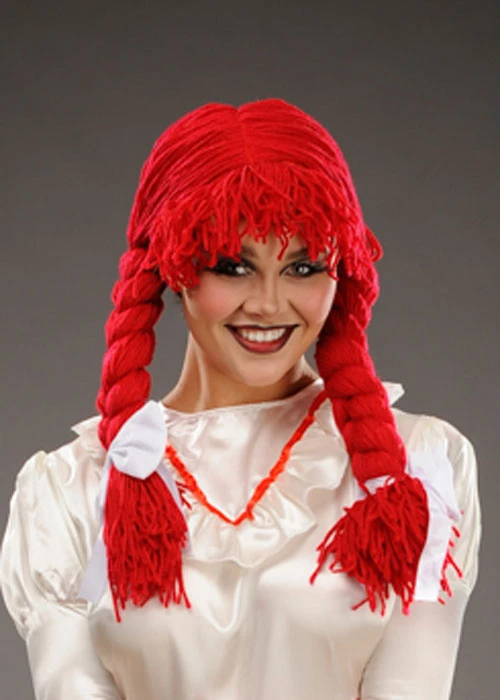 Halloween Annabelle Style Red Rag Doll Wig 4 Halloween Annabelle Style Red Rag Doll Wig - Image 2