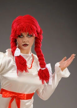 Halloween Annabelle Style Red Rag Doll Wig 9 Halloween Annabelle Style Red Rag Doll Wig -Halloween Fans Shop halloween red rag doll wig 42233 03