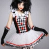 Teen Size Halloween Gothic Harlequin Honey Costume 2 Teen Size Halloween Gothic Harlequin Honey Costume -Halloween Fans Shop harlequin honey clown costume 997502