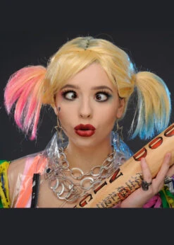 Womens Birds Of Prey Harley Quinn Wig 7 Womens Birds Of Prey Harley Quinn Wig -Halloween Fans Shop harley quinn birds of prey wig 8404848 02