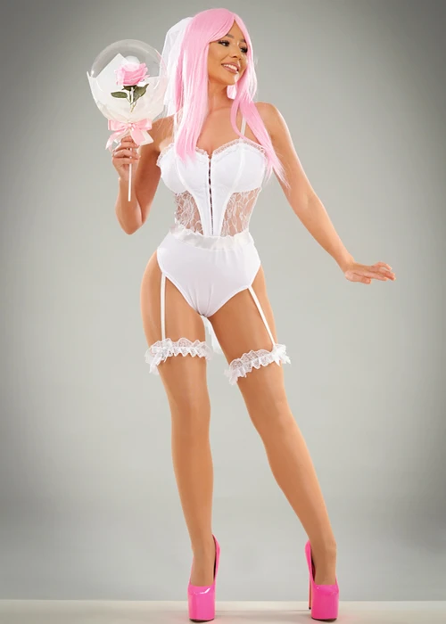 Womens Hen Party Short Bride To Be Costume 6 Womens Hen Party Short Bride To Be Costume - Image 4