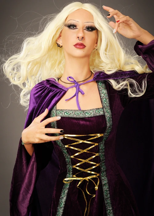 Womens Hocus Pocus Sarah Purple Witch Costume 4 Womens Hocus Pocus Sarah Purple Witch Costume - Image 2