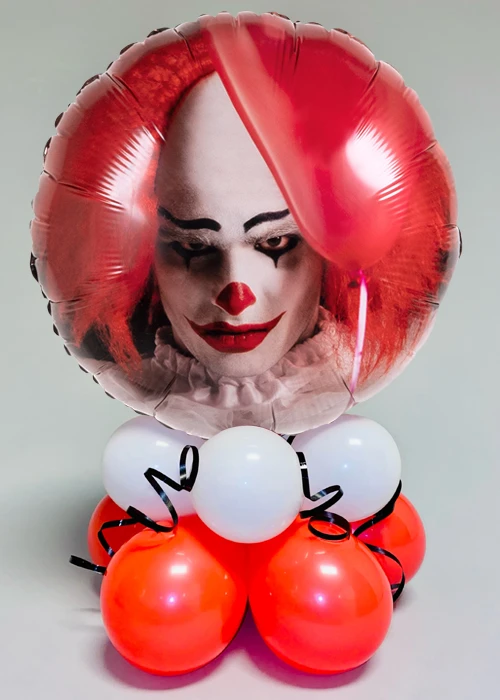 Inflated Scary Clown Halloween Balloon Centrepiece 3 Inflated Scary Clown Halloween Balloon Centrepiece