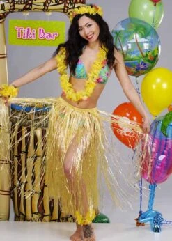 Hawaiian Straw Hula Skirt