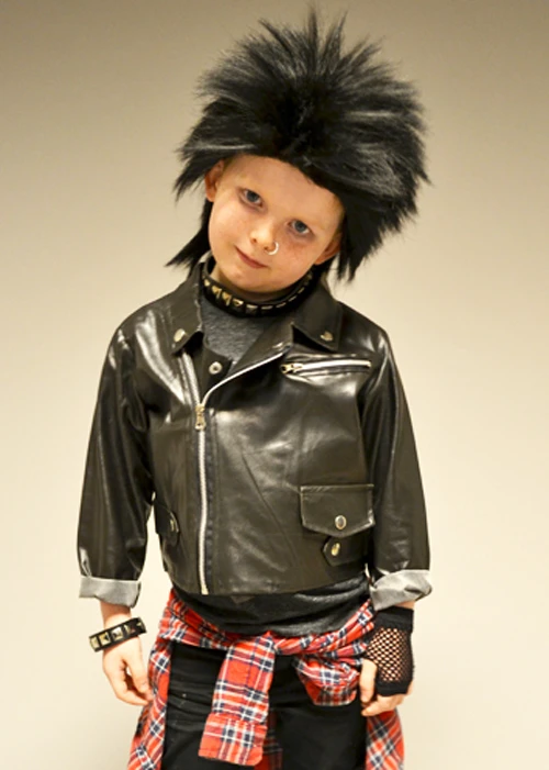 Childrens Size 1980s Black Punk Jacket 4 Childrens Size 1980s Black Punk Jacket - Image 2