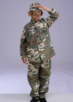 Kids Camouflage Army Boy Costume