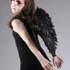 Kids Size Black Feather Angel Wings -Halloween Fans Shop kids black feather wings 52821