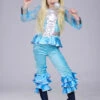 Kids 70s Blue Abba Girl Costume 1 Kids 70s Blue Abba Girl Costume -Halloween Fans Shop kids blue 70s abba costume