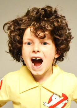 Childrens Dustin Stranger Things Style Brown Curly Wig