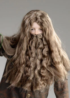 Kids Hagrid Style Brown Bushy Wig And Beard