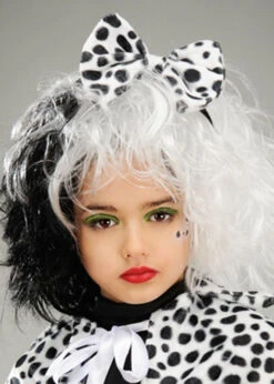 Childrens Cruella De Vil Style Dalmatian Hair Bow