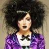 Childrens Gothic Black Mad Hatter Backcombed Wig