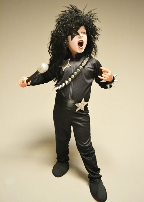 Childrens 1970s Kiss Style Glam Rock Costume 4 Childrens 1970s Kiss Style Glam Rock Costume - Image 2
