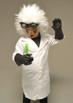 Childrens Size Mad Scientist Costume With Wig