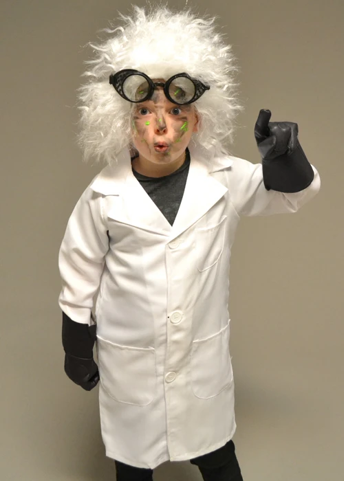 Childrens Size Mad Scientist Costume With Wig 4 Childrens Size Mad Scientist Costume With Wig - Image 2