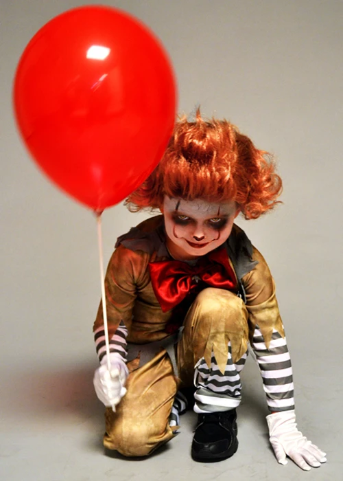 Childrens New Pennywise It Clown Style Costume With Wig 5 Childrens New Pennywise It Clown Style Costume With Wig - Image 3