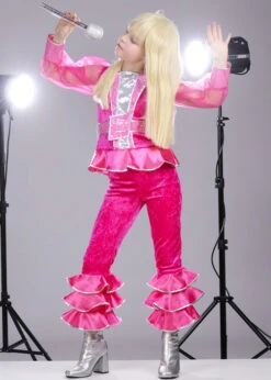 Kids 70s Pink Abba Girl Costume -Halloween Fans Shop kids pink abba costume 3149 02