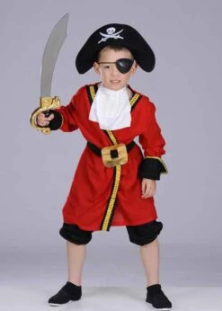 Boys Red Pirate Captain Costume