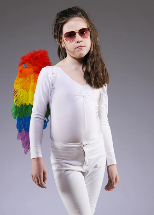 Kids Size Bright Rainbow Feather Angel Wings 4 Kids Size Bright Rainbow Feather Angel Wings - Image 2