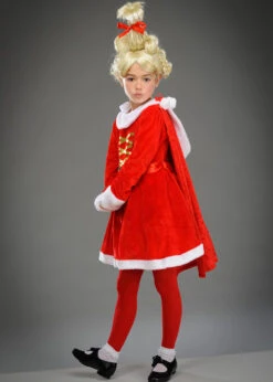 Girls The Grinch Style Red Cindy Lou Who Costume -Halloween Fans Shop kids the grinch cindy lou costume st182 02