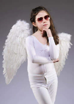 Kids Size White Feather Angel Wings