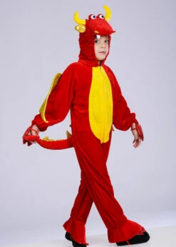 Kids Size Red Dragon Fancy Dress Costume 10 Kids Size Red Dragon Fancy Dress Costume -Halloween Fans Shop kids world book day dragon costume 03