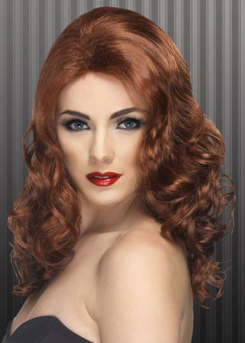 Ladies 20s Auburn Glamorous Wig 3 Ladies 20s Auburn Glamorous Wig